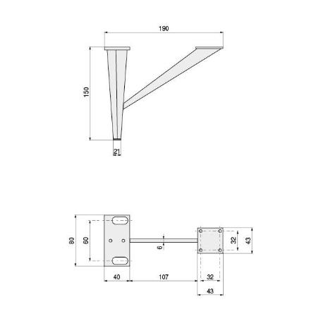 PATA METALICA YANINA H150 CROMO