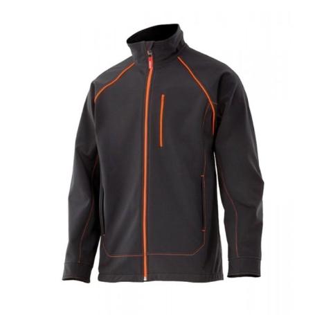 CHAQUETA SOFT SHELL CARRY BICOLOR VARIOS COLORES TALLA S-XXL TALLA L ROPA BICOLOR NEGRO NARANJA