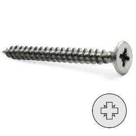 TORNILLO ROSCA MADERA CABEZA PLANA POZIDRIV INOXIDABLE DIN 7505-A LARGO 20MM DIÁMETRO 3.5MM