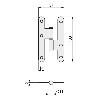 PERNIO ALUM SIN REMATE LATON SATINADO 305/100 IZQUIERDA