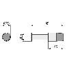 TOPE PUERTA INOXIDABLE MATE Ø25 L95 91101 (CAJA 10)