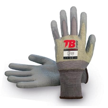 GUANTE NYLON GRIS CON KEVLAR PALMA POLIURETANO 500NEVERCUT ANTIABRASION TALLA 7-10 T/GUANTE TALLA S-7