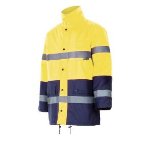 PARKA ALTA VISIBILIDAD BICOLOR MARINO/AMARILLO FLUOR TALLA S-XXL TALLA L ALTA VISIBILID AMRILLO MARINO