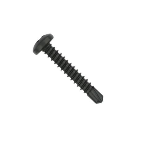 TORNILLO BROCA CABEZA REDONDA 7504-N 4,2-25 NEGRO LARG.R/CHAPA 25MM Ø ROSCA CHAPA 4.2MM