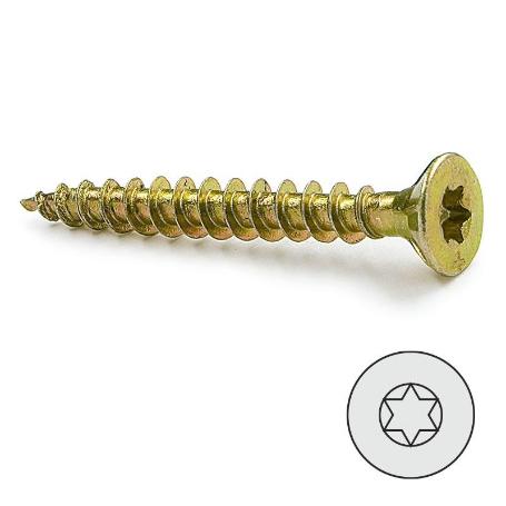 TORNILLO ROSCA MADERA CABEZA PLANA TORX LARGO 40MM DIÁMETRO 6MM