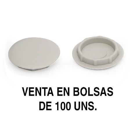 TAPA CANELA AG.18MM GRIS (100U)