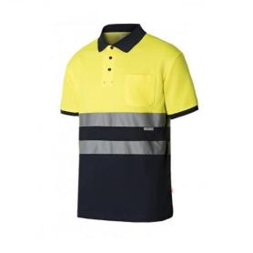 POLO ALTA VISIBILIDAD MANGA CORTA BICOLOR 55% ALGODON VARIOS COLORES TALLAS S-XXL TALLA XL ALTA VISIBILID AMRILLO M