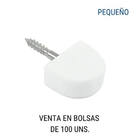 SOPORTE ESTANTE PQ CON TORNILLO BLANCO (100U)