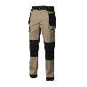 PANTALON BICOLOR CANVAS STRETCH CON BOLSILLOS FLOTANTES VARIOS COLORES TALLA S-XXL TALLA M ROPA BICOLOR BEIGE NEGRO