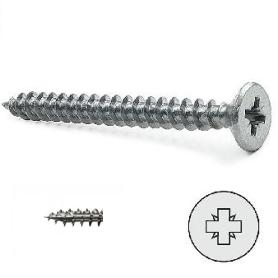 TORNILLO ROSCA MADERA CABEZA PLANA RS-FIX POZIDRIV ZINCADO LARGO 50NM DIÁMETRO 4.5MM (CAJA 500)