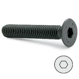 TORNILLO ROSCA METAL ALLEN DIN 7991 NEGR LARGO 100MM METRICA M-6