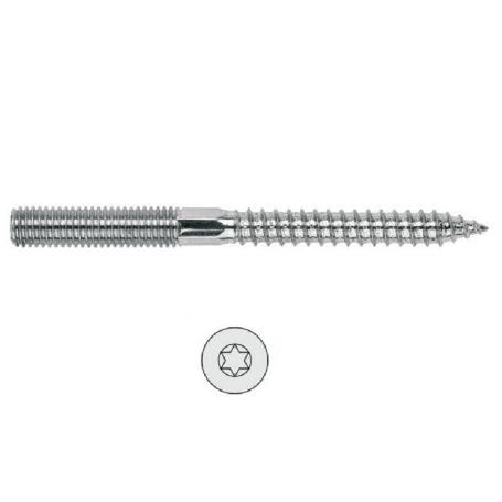 ESPARRAGO 2 ROSCAS TORX 6-40 ZINCADO LARGO 40MM DIÁMETRO 6MM