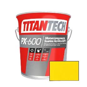 PINTURA SEÑALIZ.VIAL AMARILLA TITAN 4L PX-600 MONOCOMPONENTE SUELO ACRILICA 100%