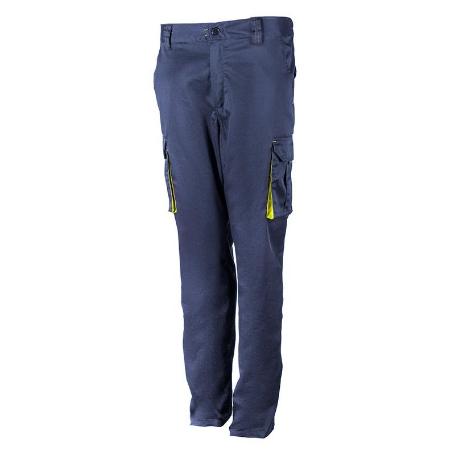 PANTALON STRETCH MULTIBOLSILLO BICOLOR TALLAJE TALLA 60 ROPA BICOLOR MARINIO AMARLL