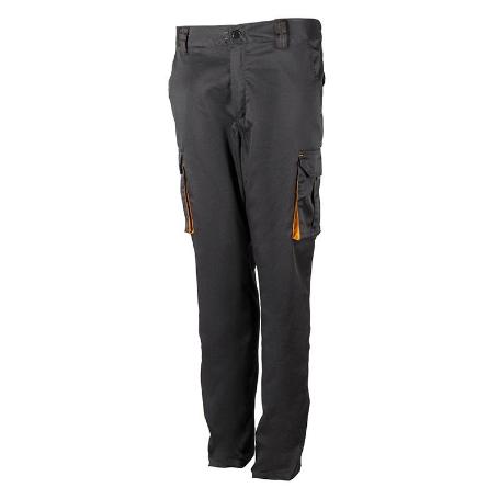 PANTALON STRETCH MULTIBOLSILLO BICOLOR TALLAJE TALLA 58 ROPA BICOLOR NEGRO NARANJA