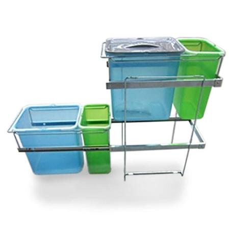 CONJUNTO CUBOS BASURA ECOL TANDEM 2X16L+2X8L