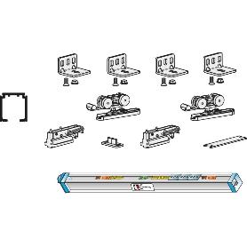 KIT ECLETTICA AMORTIGUADO PUERTA 3M 120KG C/PERFIL 3M. PARA 1 PUERTA.