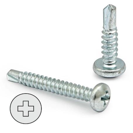 TORNILLO BROCA ROSCA CHAPA CABEZA REDONDA DIN 7504-N INOXIDABLE LARG.R/CHAPA 16MM Ø ROSCA CHAPA 4.2MM