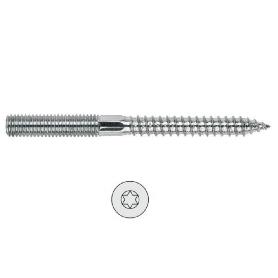 ESPARRAGO 2 ROSCAS TORX 6-40 ZINCADO LARGO 50NM DIÁMETRO 6MM