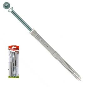 BLISTER TACO NYLON FISCHER FUR T CON TORNILLO CABEZA PLANA TORX MED.TACO 10-80