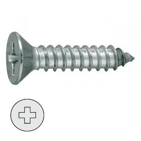 TORNILLO ROSCA CHAPA CABEZA PLANA DIN 79 LARG.R/CHAPA 13MM Ø ROSCA CHAPA 3.9MM (CAJA 500)