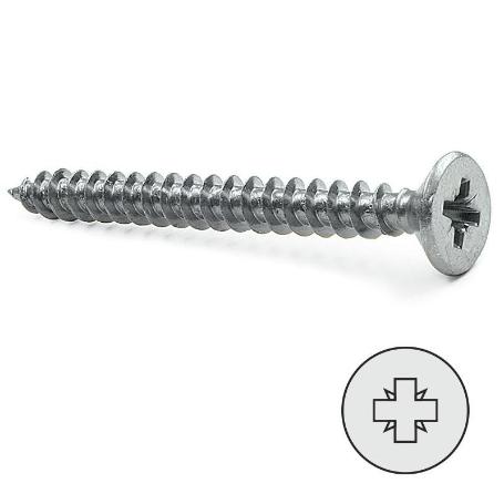 TORNILLO ROSCA MADERA CABEZA PLANA POZIDRIV ZINCADO DIN 7505-A LARGO 25MM DIÁMETRO 3MM (CAJA 1000)