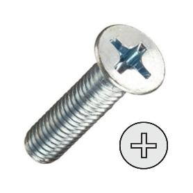 TORNILLO ROSCA METAL CABEZA PLANA DIN 965 ZINCADO LARGO 60MM METRICA M-8