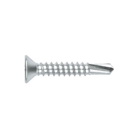 TORNILLO BROCA ROSCA CHAPA CABEZA PLANA DIN 7504-P ZINCADO LARG.R/CHAPA 32MM Ø ROSCA CHAPA 4.2MM (CAJA 500)