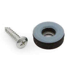 DESLIZANTE PTFE CON TORNILLO ACABADO GRIS MODELO CRATE (BLISTER) Ø DIÁMETRO Ø30 (CAJA 200)