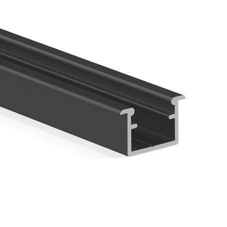PERFIL ALUMINIO LED EMBUTIR KALE+ 3M ACABADOS PLATA MATE, NEGRO Y BLANCO ACABADO NEGRO MATE