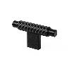 POMO ALUMINIO MODELO ARPA ACABADOS EFECTO INOX, LATON CEPILLADO, NEGRO CEPILLADO ACABADO EFECTO INOX DIST. AGUJERO 