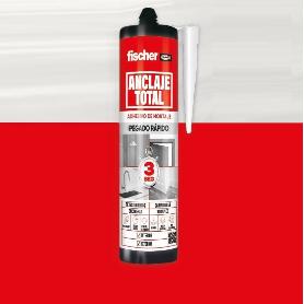 ADHESIVO TURBO ANCLAJE TOTAL BLANCO 290ML FISCHER 3SEG 600KG/M2 SECADO 8MIN