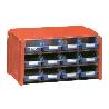 TAYG ESTANTE CLASIFICADOR NEGRO-ROJO   4 CAJONES   304002