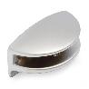 SOPORTE MEDIA LUNA PARA CRISTAL 10MM CR.MAT (CAJA 350)
