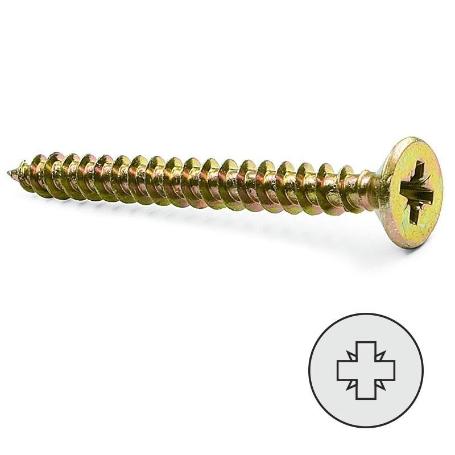 TORNILLO MADERA CABEZA PLANA POZIDRIV 4-45 +++ (CAJA 500)