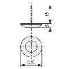 DESLIZANTE TEFLO CON BASE PTFE CON CLAVO (CAJA) Ø DIÁMETRO Ø40 (CAJA 100)