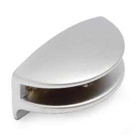 SOPORTE MEDIA LUNA PARA CRISTAL 10MM CR.MAT (CAJA 350)