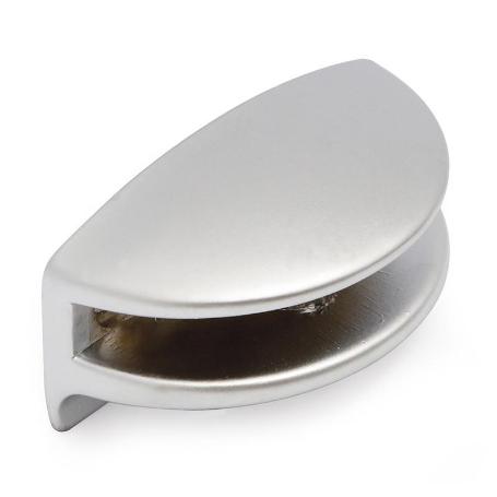 SOPORTE MEDIA LUNA PARA CRISTAL 10MM CR.MAT (CAJA 350)
