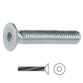 TORNILLO ROSCA METAL ALLEN DIN 7991 ZINC METRICA M-4 LARGO 16MM (CAJA 500)