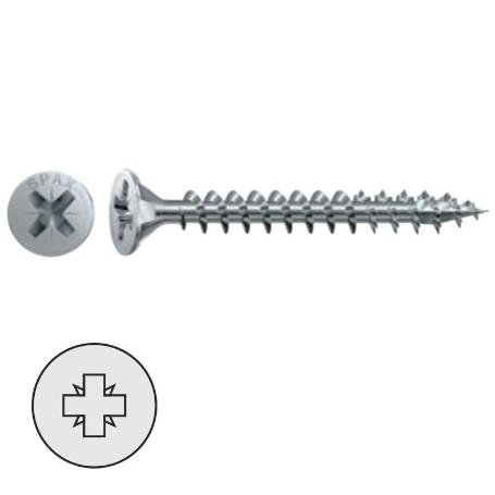 TORNILLO ROSCA MADERA CABEZA PLANA POZIDRIV SPAX WIROX A3J LARGO 40MM DIÁMETRO 4.5MM (CAJA 500)