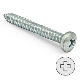 TORNILLO ROSCA METAL DIN 7981 ZINCADO LARG.R/CHAPA 25MM Ø ROSCA CHAPA 6.3MM