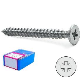 CAJA TORNILLO ROSCA MADERA CABEZA PLANA POZIDRIVE LARGO 17MM DIÁMETRO 3MM