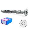 CAJA TORNILLO ROSCA MADERA CABEZA PLANA POZIDRIVE LARGO 25MM DIÁMETRO 5MM