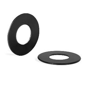 ARANDELA REDONDA D30 G.1MM ACABADOS CROMO SATINADO, NEGRO, BLANCO ACABADO NEGRO