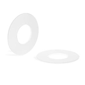 ARANDELA REDONDA D30 G.1MM ACABADOS CROMO SATINADO, NEGRO, BLANCO ACABADO BLANCO