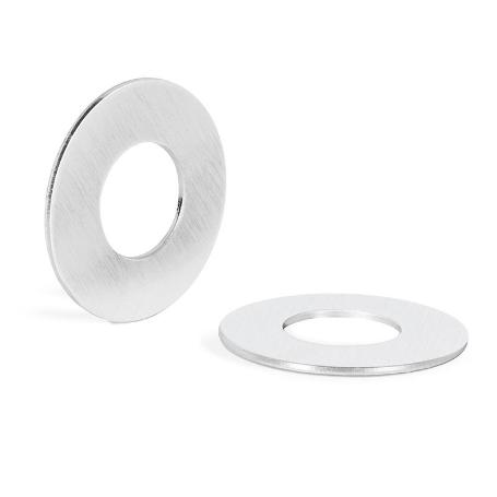 ARANDELA REDONDA D30 G.1MM ACABADOS CROMO SATINADO, NEGRO, BLANCO ACABADO CROMO CEPILLAD