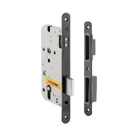 CERRADURA MAGNÉTICA CASSANDRA IN.20.855 DE EMBUTIR | ACABADOS SATINADO Y TITANIO NEGRO ACABADO NEGRO
