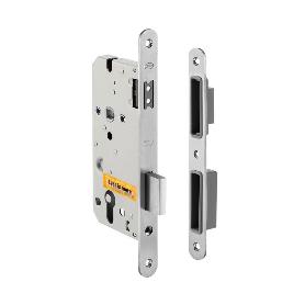 CERRADURA MAGNÉTICA CASSANDRA IN.20.855 DE EMBUTIR | ACABADOS SATINADO Y TITANIO NEGRO ACABADO EFECTO INOX