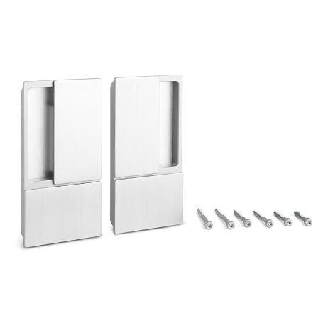 MANILLA WAVE PUERTA CORREDERA CIEGA CROMO SATINADO ESPESOR HASTA 60MM