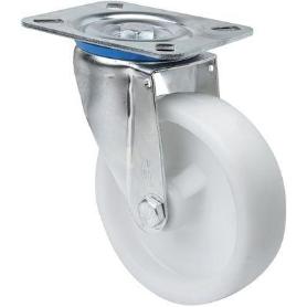 RUEDA GIRATORIA ARO NYLON Ø125 PLÁSTICO CON/SIN FRENO FRENO SIN FRENO
